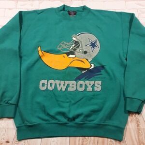 Garment‎ Graphics Dallas Cowboys Daffy Duck Sweatshirt Size Large Rare Made USA
